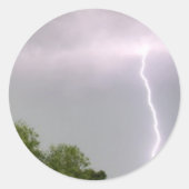 Rondtrekkers met verdringing ronde sticker (Voorkant)