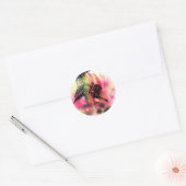 Rondtrekkers met verdringing ronde sticker (Envelop)