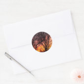 Rondtrekkers met verdringing ronde sticker (Envelop)