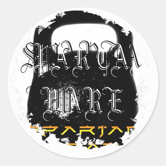 Rondtrekkers met verdringing ronde sticker (Voorkant)