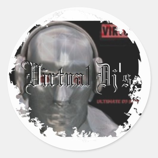 Rondtrekkers met verdringing ronde sticker (Voorkant)