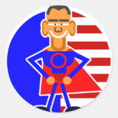 Rondtrekkers met verdringing ronde sticker (Voorkant)