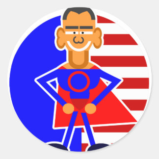 Rondtrekkers met verdringing ronde sticker