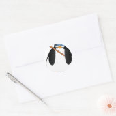 Rondtrekkers met verdringing ronde sticker (Envelop)