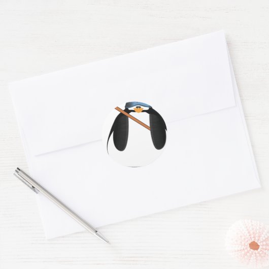 Rondtrekkers met verdringing ronde sticker (Envelop)