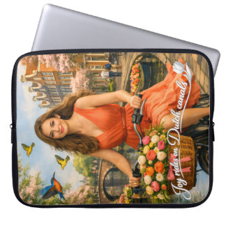 Rondvaart over de Nederlandse grachten Laptop Sleeve
