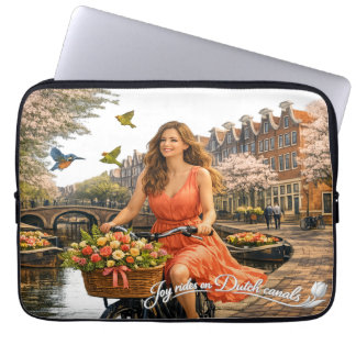 Rondvaart over de Nederlandse grachten Laptop Sleeve
