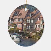 Rondvaartboot in Klein Venedig en rivier de Regnit Keramisch Ornament (Links)