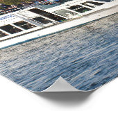 Rondvaartboot in Klein Venedig en rivier de Regnit Poster (Hoek)