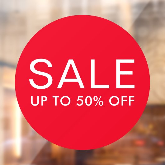 Rondverkoopteken met aangepaste tekst of maximaal  raamsticker (Vel 2)