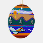 Rondversiering van het Open Water Swim-meer Keramisch Ornament (Rechts)