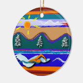 Rondversiering van het Open Water Swim-meer Keramisch Ornament (Links)