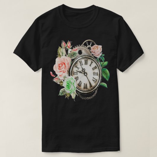 rondvliegend horloge t-shirt (Design voorkant)