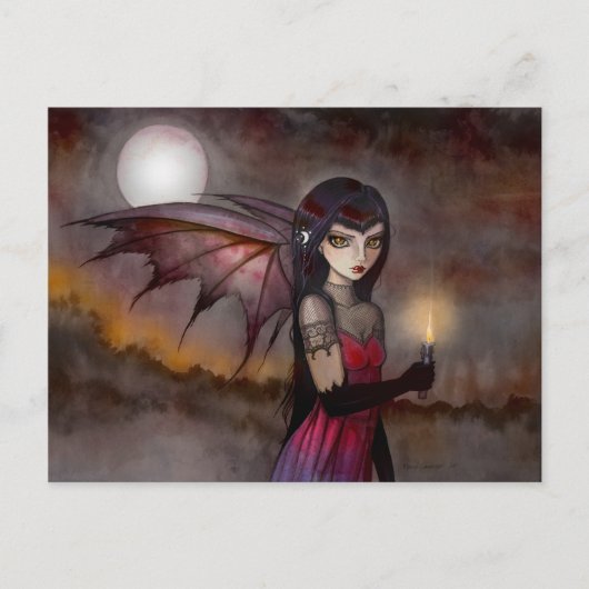 Rondwandelende Victoria Vampire Fee Postkaart (Voorkant)