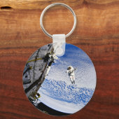 Rondwandeling van astronaut in de ruimte sleutelhanger (Voorkant)