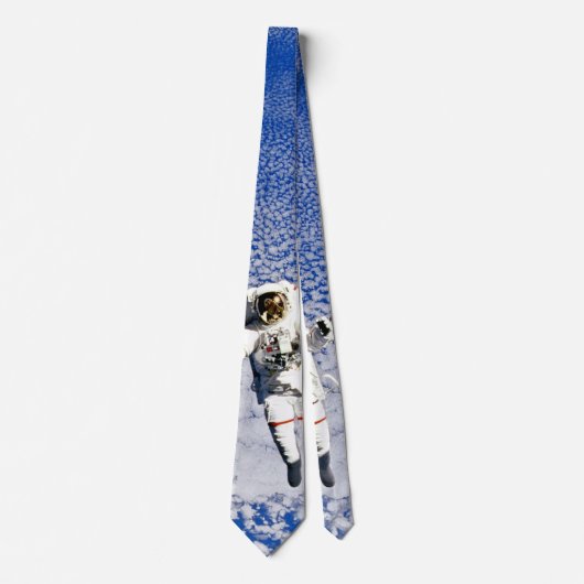 Rondwandeling van astronaut in de ruimte stropdas (Voorkant)