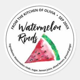 Rondwatermeloenslijm Ronde Sticker