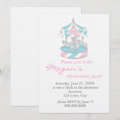 Rondweg - Uitnodiging om de verjaardag van het kin (Voorkant / Achterkant)