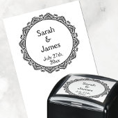 Rondzegelstempel met sierlijk Lijst Zelfinktende Stempel