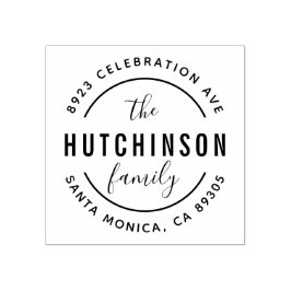 Rondzendadres voor gepersonaliseerde veelgebruikte rubberstempel