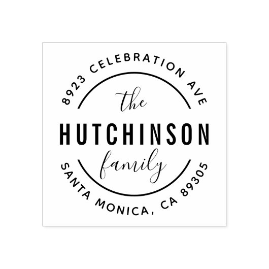 Rondzendadres voor gepersonaliseerde veelgebruikte rubberstempel (Afrduk)