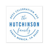 Rondzendadres voor gepersonaliseerde veelgebruikte zelfinktende stempel (Design)