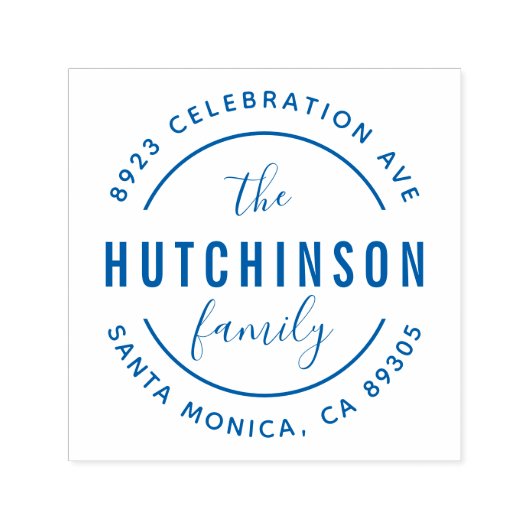 Rondzendadres voor gepersonaliseerde veelgebruikte zelfinktende stempel (Design)