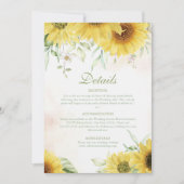 Rondzendingkaart met de boodschap "Rustic Sunflowe Kaart (Voorkant)