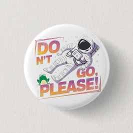 Rondzwevende astronaut in de ruimte Kosmisch avont Ronde Button 3,2 Cm
