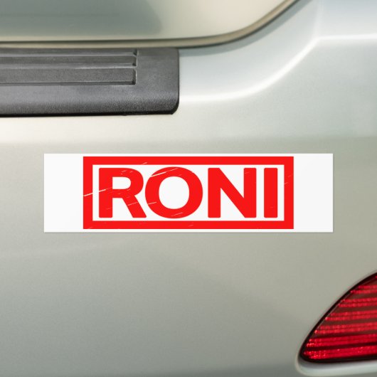 Roni Stamp Bumpersticker (Op auto)