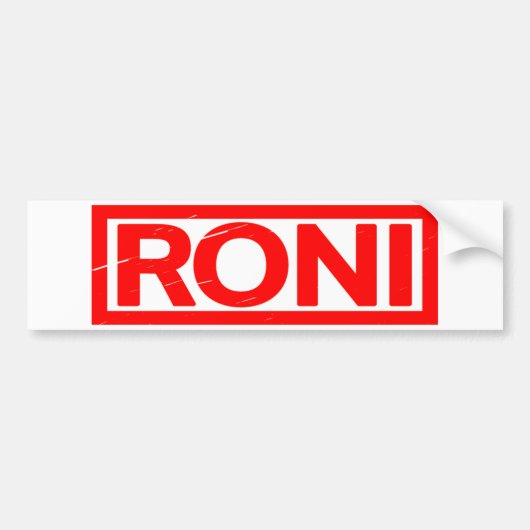 Roni Stamp Bumpersticker (Voorkant)