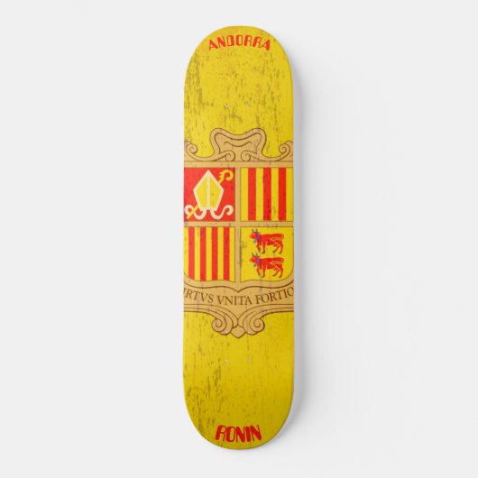 RONIN Andorra Apex Pro Flag Skateboard Deck (Voorkant)