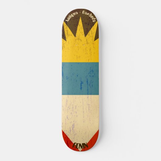 RONIN Antigua - Barbuda Apex Pro Vlag Skateboard (Voorkant)