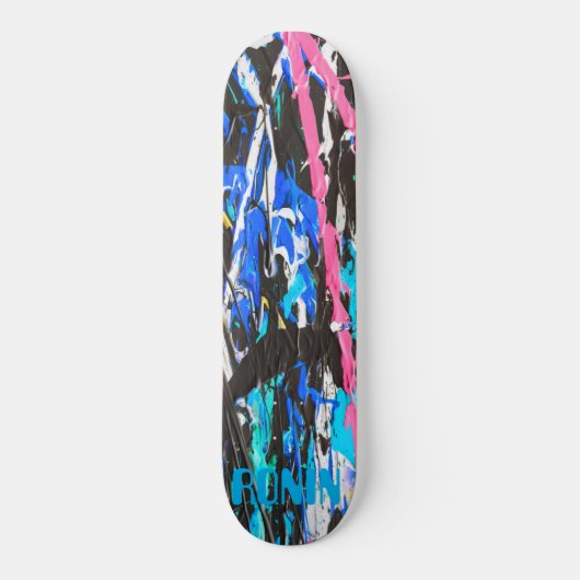 RONIN BRAND Smash Blue Black Skateboard Deck (Voorkant)