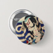 ronin bushido zwaard vechten japanse samoerai ronde button 5,7 cm (Voorkant /achterkant)