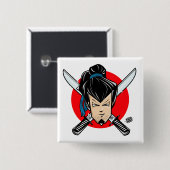RONIN-knop Vierkante Button 5,1 Cm (Voorkant /achterkant)