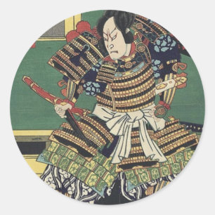Ronin ridder Japanse ukiyo-e samoerai krijger Ronde Sticker