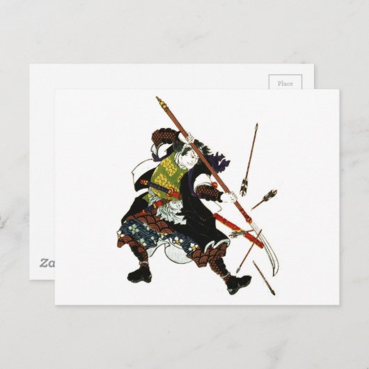 Ronin Samurai Deflecterende pijlen Japanse kunst Briefkaart (Voorkant / Achterkant)