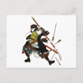 Ronin Samurai Deflecterende pijlen Japanse kunst Briefkaart (Voorkant)
