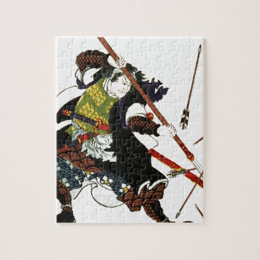 Ronin Samurai Deflecterende pijlen Japanse kunst Legpuzzel (Verticaal)
