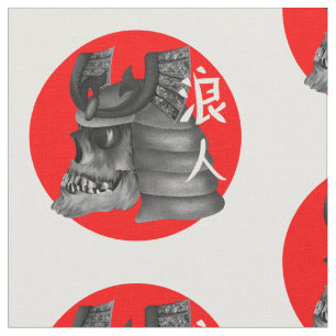 Ronin Samurai Japan Vlag Schedel Stof