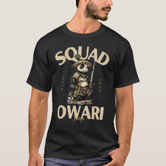 Ronin Warrior Japans met Samurai Panda Des T-shirt (Voorkant)