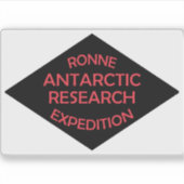 Ronne Antarctic Research Expedition Flag Sticker (Voorkant)