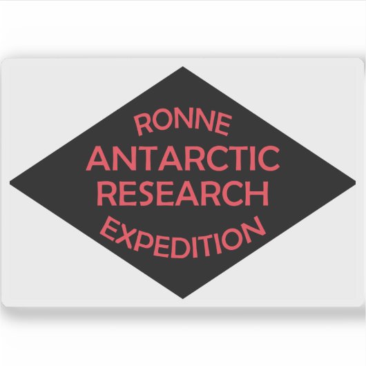 Ronne Antarctic Research Expedition Flag Sticker (Voorkant)