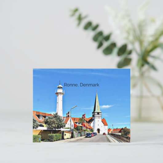 Ronne, Deense foto Briefkaart (Staand voorkant)