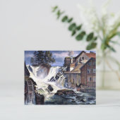 Ronneby Waterfall in Blekinge, Zweden Briefkaart (Staand voorkant)