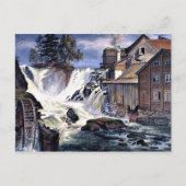 Ronneby Waterfall in Blekinge, Zweden Briefkaart (Voorkant)