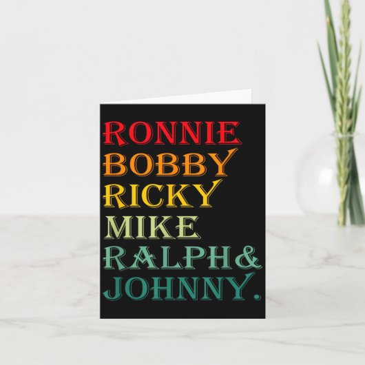 Ronnie Bobby Ricky Mike Ralph And Johnny  Kaart (Voorkant)