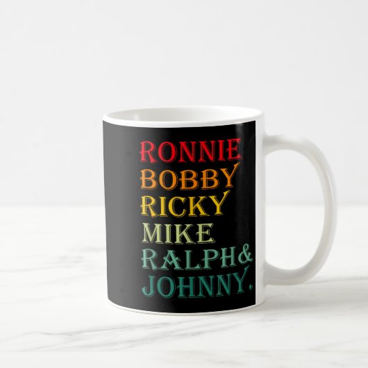 Ronnie Bobby Ricky Mike Ralph And Johnny  Koffiemok (Rechts)