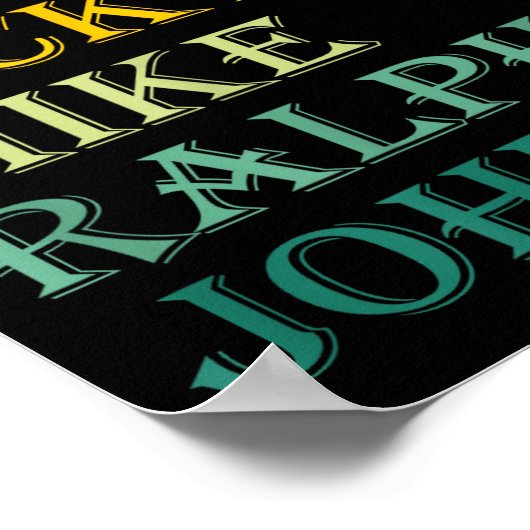 Ronnie Bobby Ricky Mike Ralph And Johnny  Poster (Hoek)